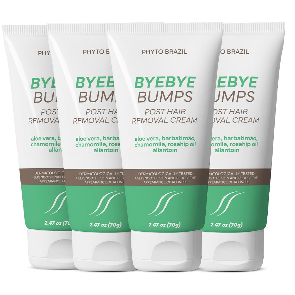 4 pack - Bye Bye Bumps Post Hair Removal Cream – Soothes Razor Bumps & Redness, Brazilian Botanical Formula, 2.47 oz