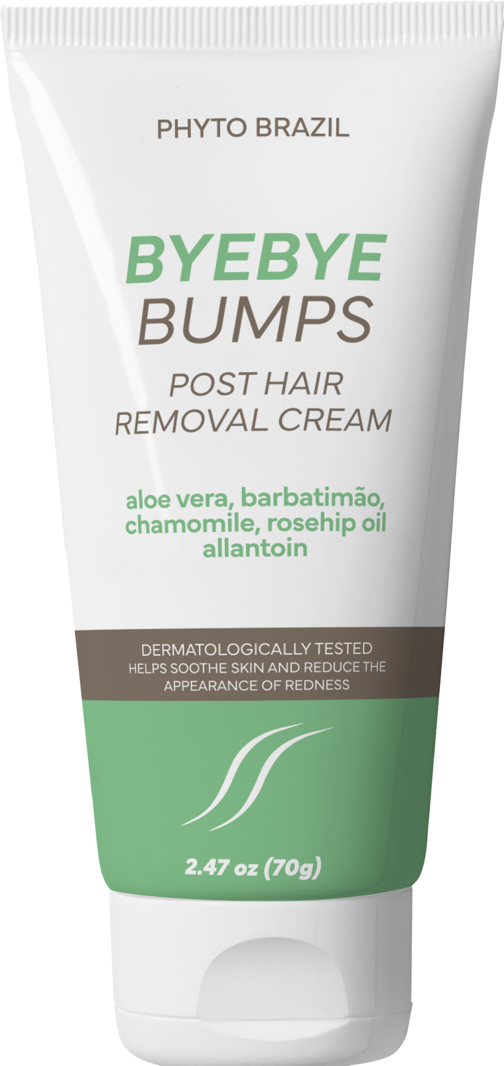 Bye Bye Bumps Post Hair Removal Cream – Soothes Razor Bumps & Redness, Brazilian Botanical Formula, 2.47 oz