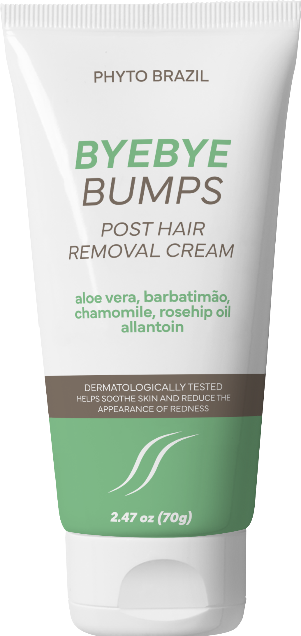 Bye Bye Bumps Post Hair Removal Cream – Soothes Razor Bumps & Redness, Brazilian Botanical Formula, 2.47 oz